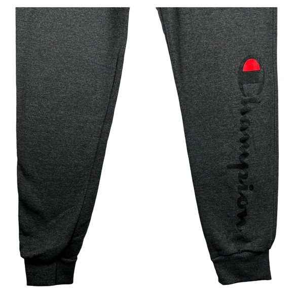Champion Mens Fleece Jogger Pants Size L (32x31") Gray-Multi Graphic Tapered Leg - Picture 5 of 9